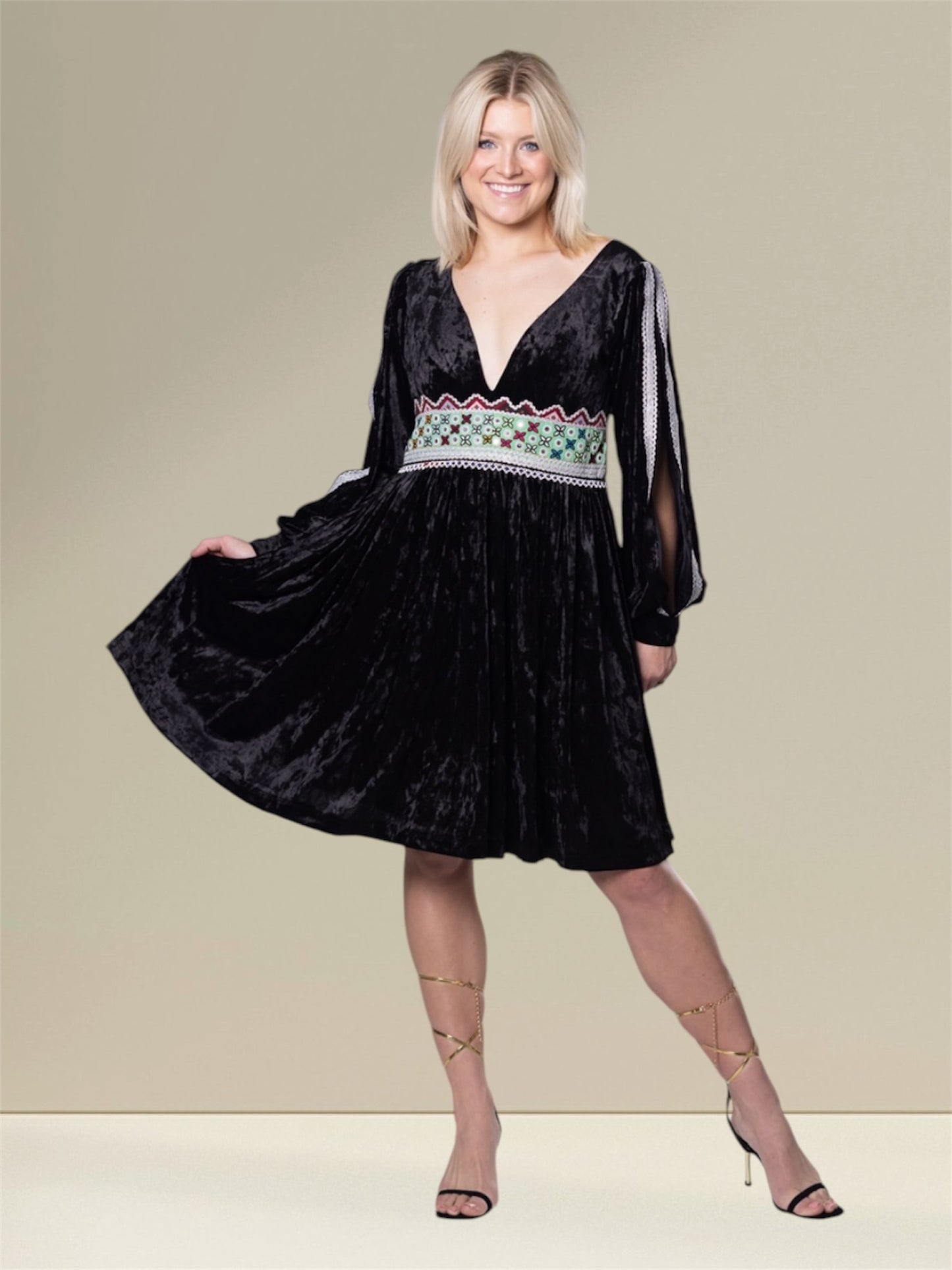 Velvet Handmade Dress