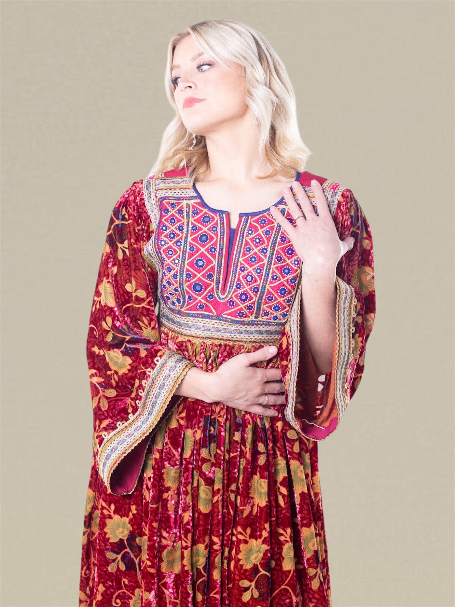 Lajward Traditional Afghan Dress | Handcrafted Elegance & Timeless Beauty XL Lajward Traditional Afghan Dress | Handcrafted Elegance & Timeless Beauty XL