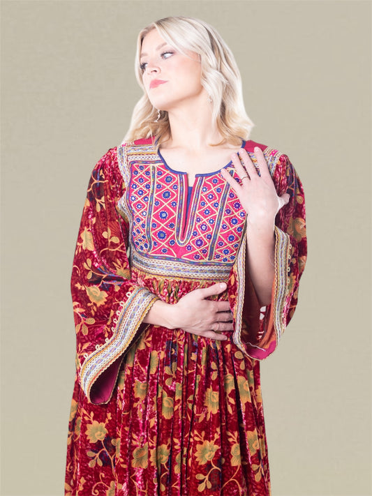 Lajward Traditional Afghan Dress