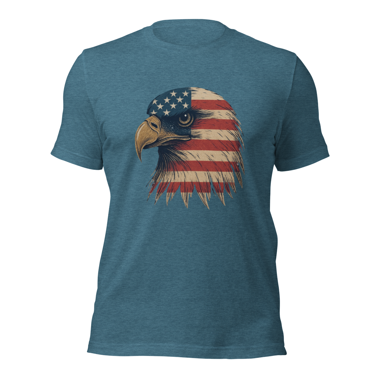 American Spirit Eagle Unisex T-Shirt – USA Flag Design