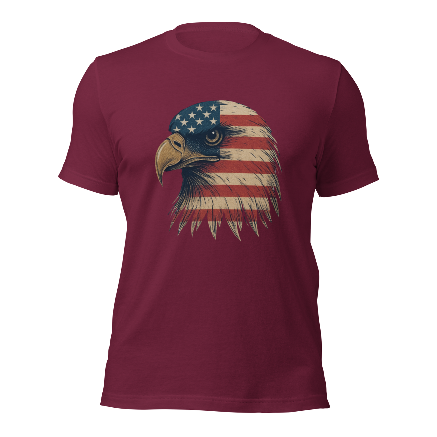 American Spirit Eagle Unisex T-Shirt – USA Flag Design