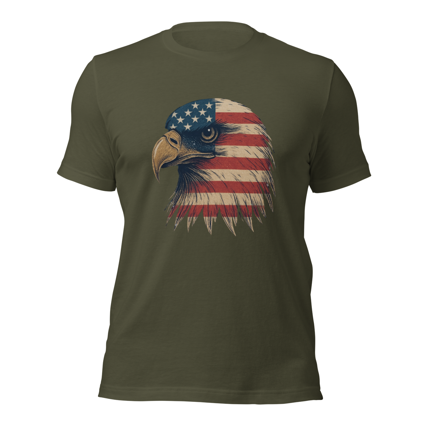 American Spirit Eagle Unisex T-Shirt – USA Flag Design