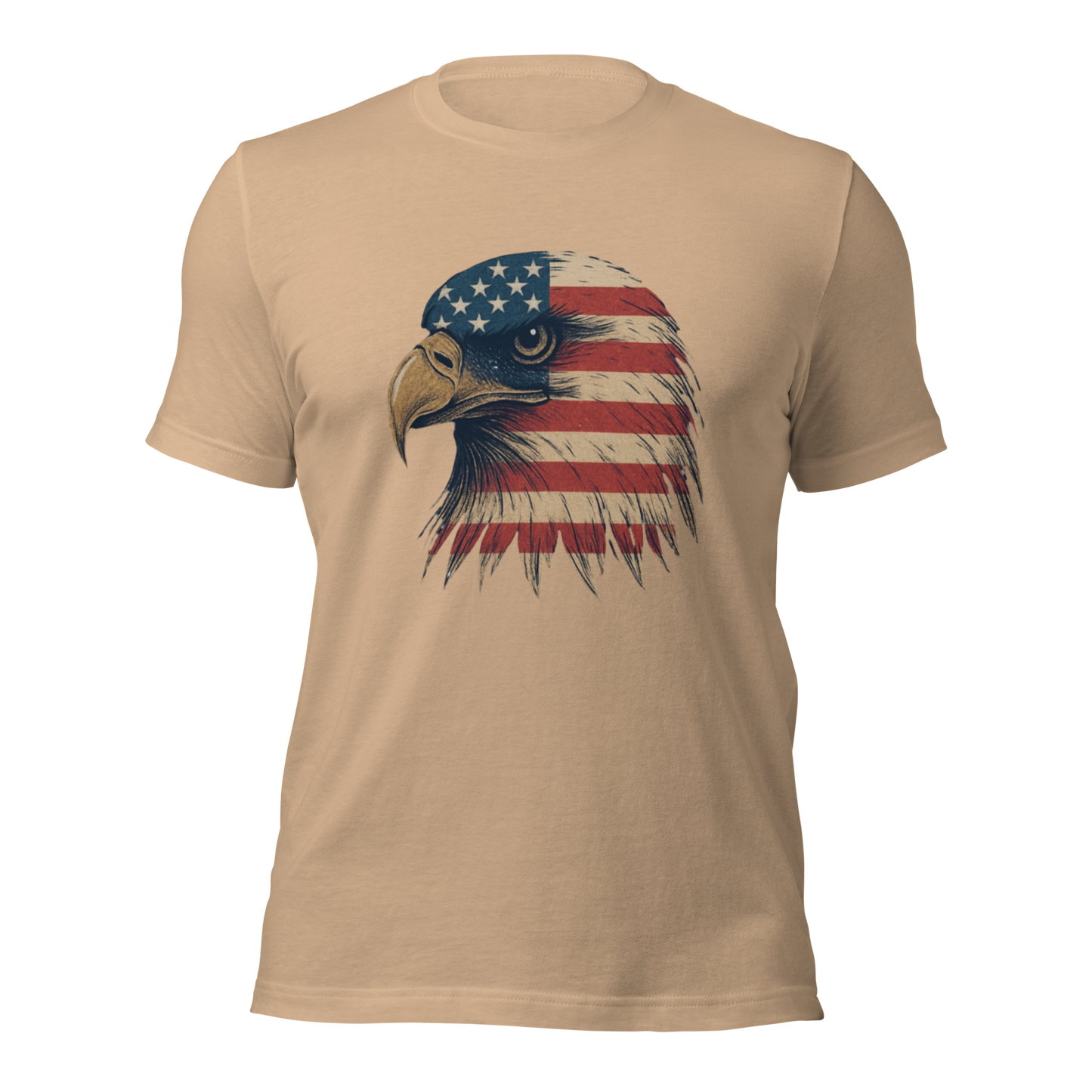 American Spirit Eagle Unisex T-Shirt – USA Flag Design