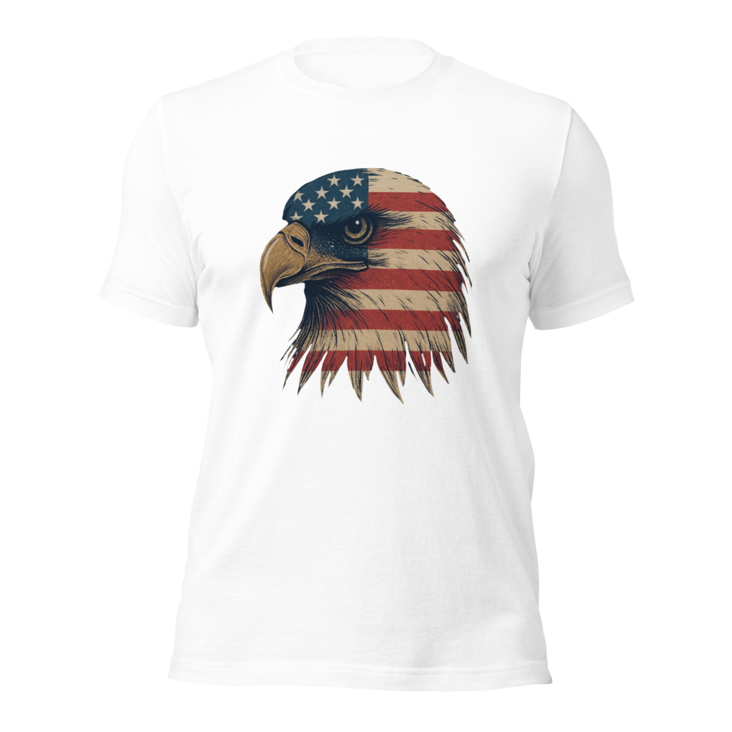 American Spirit Eagle Unisex T-Shirt – USA Flag Design