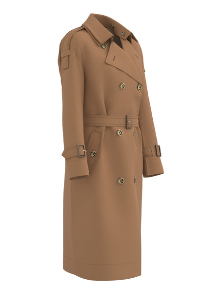 Women's Double-Breasted Trench Coat